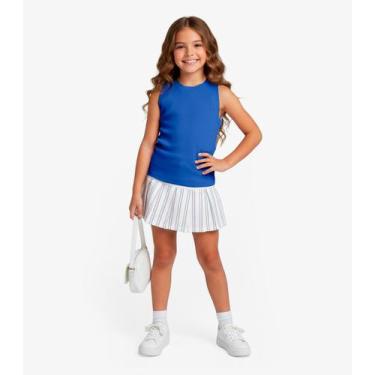 Imagem de Regata Básica Infantil Lisa Soletex Azul, 8, Azul