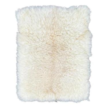 Imagem de Pelego Branco Natural De Lã Tratado Forrado E Macio - BMT