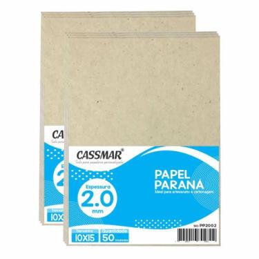 Imagem de Papel Paraná para Cartonagem 2,0mm A4 50 un - Cassmar 