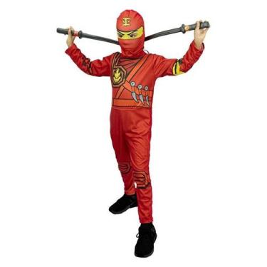 Imagem de Kit Fantasia Ninja Go Infantil com Gorro - Fantasias Carol EF, G 9 - 1