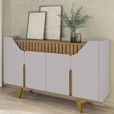 Imagem de Buffet Aparador Sala de Estar 160cm Melissa Off/Cinamomo B02 - Mpozenato