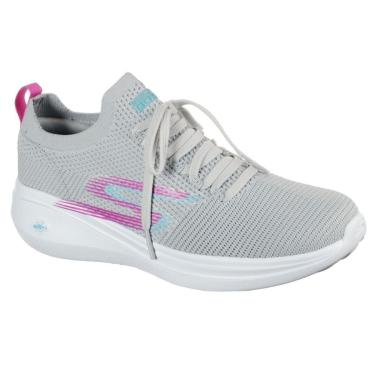 Imagem de Tenis Skechers go Run Fast Brisk Day Feminino - Cinza e Rosa-Feminino