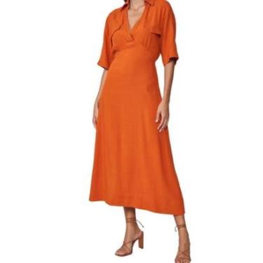 Imagem de Vestido Midi Colcci Russet Com Linho Maiara-Feminino