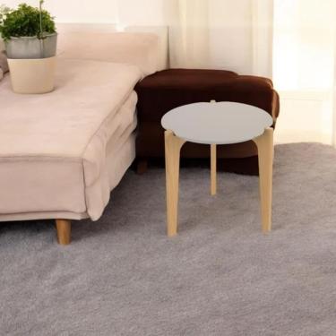 Imagem de Mesa Lateral Tchequia Off White Perolizado-freijo