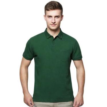 Imagem de Kit Fardamento 2 Camisas Masculina Gola Polo Piquet C/ Bolso cor:Verde
