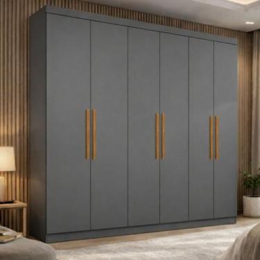 Imagem de Guarda Roupa Casal 6 Portas Paris Maxel Móveis, Onix
