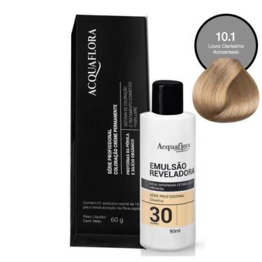 Imagem de Coloração Acquaflora 10.1 60g + Água Oxigenada 30 Volumes 90ml