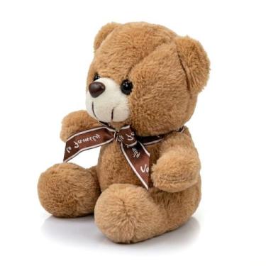 Imagem de Urso Com Lacinho De Pelúcia Hipoalergênico Infantil Presente Dia Dos N