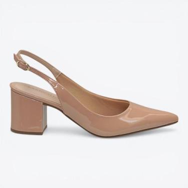 Imagem de Scarpin Mariotta Slingback Verniz Feminino 2066301-05 Cor:NudeTamanho: