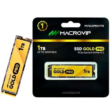 Imagem de Ssd M.2 Nvme 1TB Macrovip Gold Pro Mvg6dpro-1tb Pcie Gen3x4 3d Nand Leitura 3500mb-s