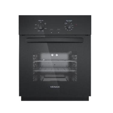 Imagem de Forno de Embutir à Gás Venax 50L Totale Nero GIII Gás GLP Preto 220v, 