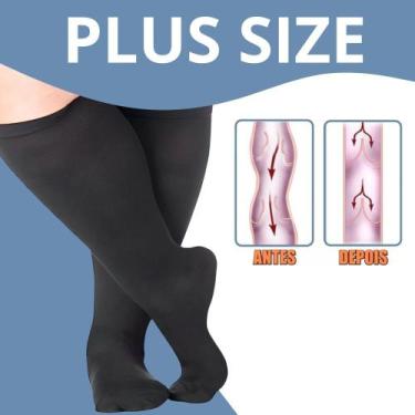 Imagem de Meia Compressão Média Plus Size Unissex 34 2030mmHg Para Obesos E Idos