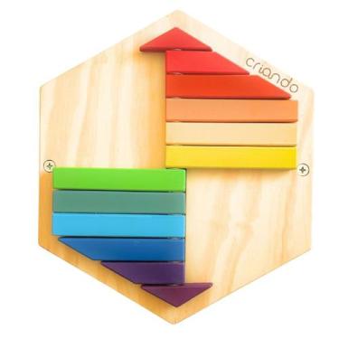 Imagem de Painel Sensorial Colmeia - Barras Horizontais, da Criando - Brinquedo 