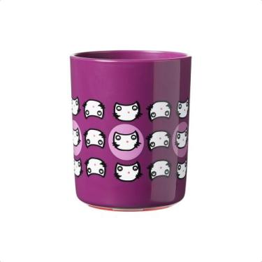 Imagem de Copo Infantil Anti-queda No Knock 190 ML Difícil de Derrubar Roxo Gati
