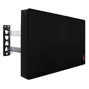 Imagem de Capa de TV externa 137 a 139 cm, à prova d'água e à prova de intempéries, cabe até 132 polegadas L x 79 cm A para TV de tela plana externa