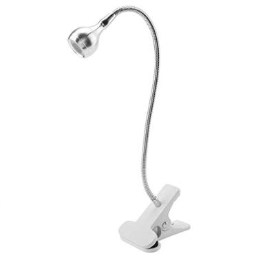 Imagem de luz de mesa de pesco?o de ganso LED USB lampada de prote??o para os olhos cabeceira para leitura de estudo em casa(Silver Warm),Lampada noturna mini mesa com clipe, Lampada de mesa LED noite lam