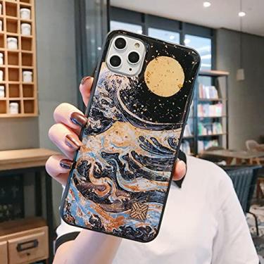 Imagem de Capa de telefone com textura de pedra de mármore e mármore brilhante para iphone 12 mini 11 13 pro xs max x xr 7 8 plus se capa macia, d29, para iphone 11