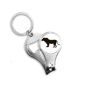 Imagem de Chaveiro abridor de garrafa cortador de unhas preto leão animal
