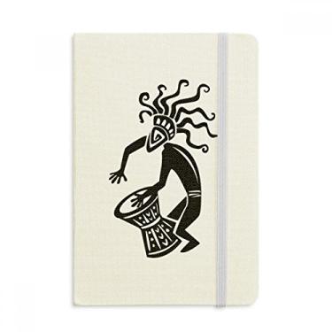 Imagem de Caderno com estampa de arte decorativa abstrata do Egito Antigo Oficial de Tecido Rígido Clássico Diário