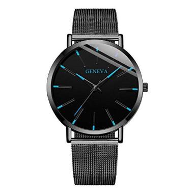 Imagem de Relógio Masculino Geneva Cinto Quartzo Malha Liga Luxo