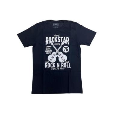 Imagem de Camiseta Rock And Roll Rockstar Vintage Guitarras Blusa Adulto Unissex