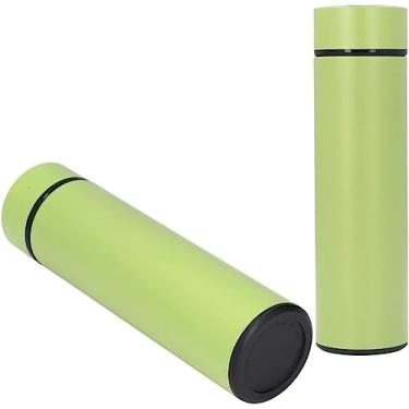 Imagem de Garrafa Térmica Inox A Vácuo Termômetro Display Led 500 ML Cor:Verde