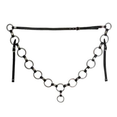 Imagem de Peitoral Argolado Para Cavalos E Mulas Ferragens De Alumínio (preto)