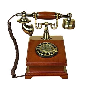 Imagem de Telefone fixo retrô - Telefone vintage com função de rediscagem - Telefone anti, telefone de mesa, telefone com fio, telefone vintage para decoração de café de escritório doméstico Kagrote