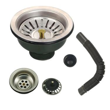 Imagem de Ralo Valvula Dreno de Pia Filtro 10x10 Sifao Tubo de Escoamento Cozinha Lavanderia