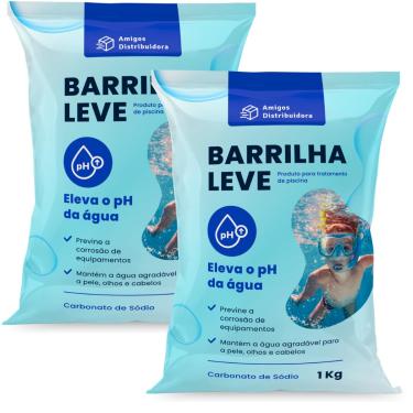 Imagem de Barrilha Leve - Carbonato De Sódio 99,9% 2Kg - Amigos Distrbuidora