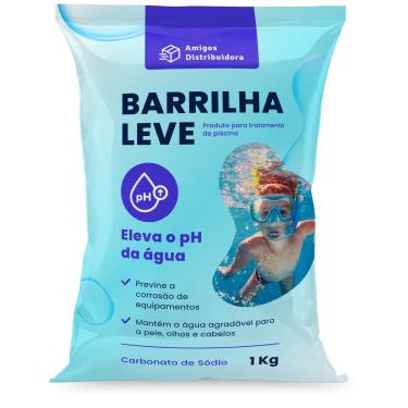 Imagem de Barrilha Leve - Carbonato De Sódio 99,9% 1Kg - Amigos Distrbuidora