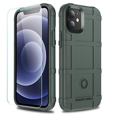 Imagem de LABILUS Capa protetora tática robusta de TPU espesso e sólido compatível com iPhone 12 Mini (5,4 polegadas) - Floresta Boreal