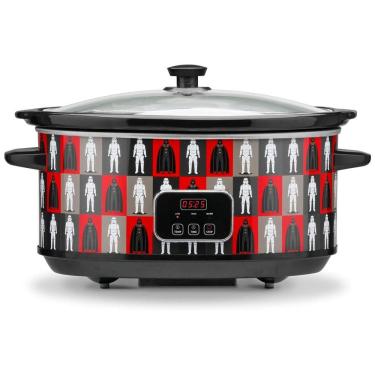 Imagem de Panela Elétrica 6,6L com Efeitos Sonoros Integrados e Panela de Cerâmica Removível, 110V 240W, STAR WARS, Vermelha e Preto