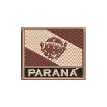 Imagem de BE0174N-004 Bandeira Paraná Patch Bordado 7,5×6,3cm (D-Arquivo Matriz para bordar)