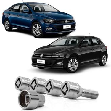 Imagem de Kit Parafuso Antifurto 25CRA Roda Volkswagen Polo / Virtus - RODAFUSO/