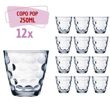 Imagem de Conjunto 12 Copo de Vidro Transparente Bangkok 250ML Redondo - WELLMIX