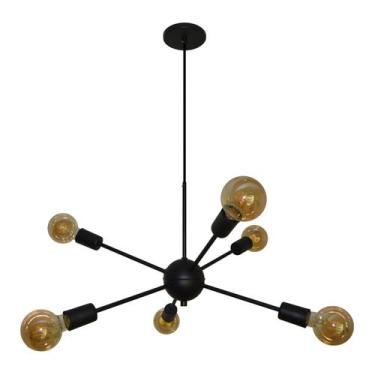 Imagem de Luminária Pendente Sputnik 06 Hastes Moderno Elegante Bivolt 110v / 22
