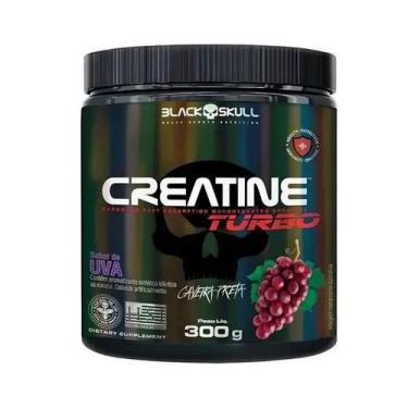 Imagem de Creatina Turbo UVA Pote 300g - Black Skull, 1 Unidade, Uva