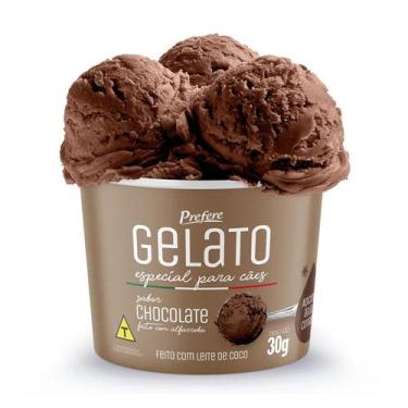 Imagem de Sorvete Prefere Gelato para Cães Adultos Chocolate 30g