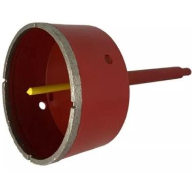Imagem de Serra Copo Broca Diamantada 150mm Haste E Pino Guia Perfurar Porcelana