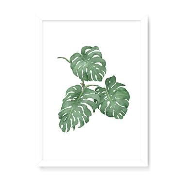 Imagem de Arte Maníacos Quadro Decorativo Folhas Costela de Adão - 65x46cm (Moldura em laca branca)