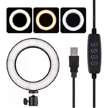 Imagem de Luz Pra Tirar Fotos Live Maquiagem Iluminador Ring Light Led COM SUPOR