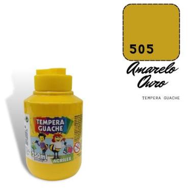 Imagem de Tempera Guache Acrilex 250ml Amarelo Ouro