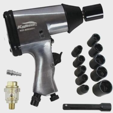 Imagem de Chave Impacto Pneumática 1/2 Parafusadeira Industrial 17pças 79kgf Alt