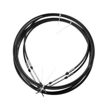 Imagem de A ABSOPRO 2 peças 4,9 m 5 metros 197 polegadas Marine Type 3300 / 33C cabo de caixa de controle remoto de mudança do acelerador para Yamaha motor de popa barco motor motor de direção preto item de