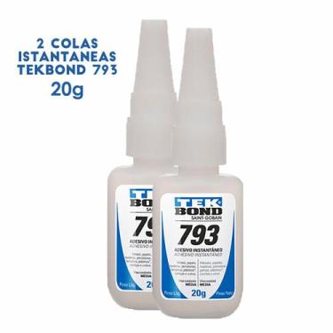 Imagem de 2 Adesivo Cola Istantanea Tek Bond 793 20g Antientupimento - TekBond