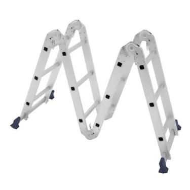 Imagem de Escada de Alumínio Articulada 4x3 12 Degraus EVALD - EVALD MAX