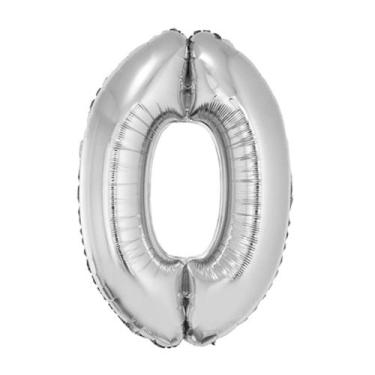 Imagem de Balão metalizado 34"/86cm prateado silver, N.0