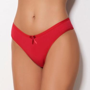 Imagem de Calcinha 92% algodão básica lisa conforto tanga - A & B Modas, Rubi, G