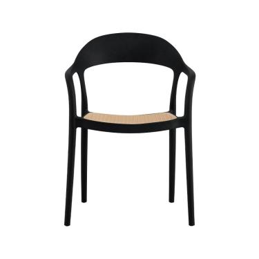 Imagem de Cadeira para Cozinha com Braço Lia Preto/Caramelo